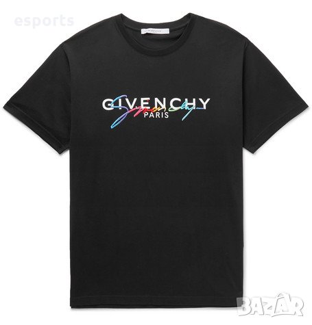 Мъжка тениска Givenchy Paris Embroidery Black XL, снимка 3 - Тениски - 26517550