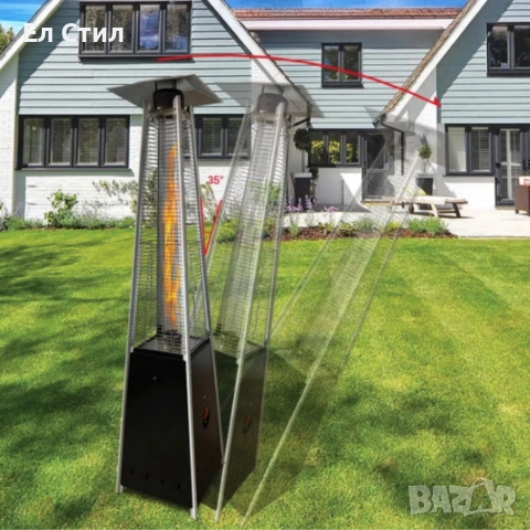 Газов отоплител-чадър 13 kW, 227 см–външен газов отоплител с калъф и защити + маймунка, снимка 4 - Друго търговско оборудване - 53573439