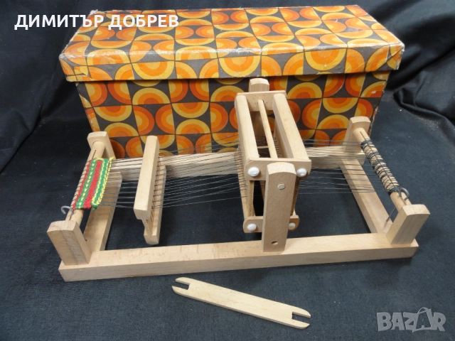 СТАРА РЕТРО СОЦ НРБ ДЪРВЕНА ИГРАЧКА ТЪКАЧЕН СТАН, снимка 2 - Колекции - 52752749