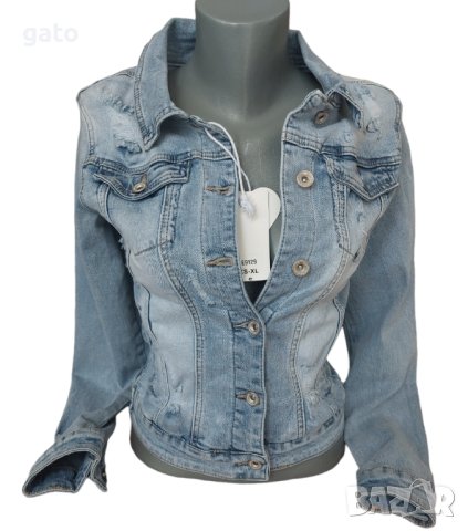 Светлосиньо дънково яке, снимка 2 - Якета - 40733016