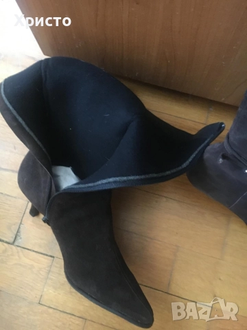 Дамски велурени ботуши , снимка 2 - Дамски ботуши - 52402542
