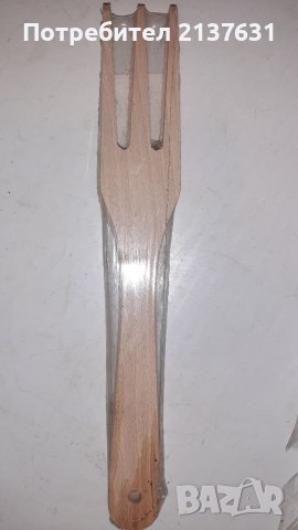 НОВ ! Неразпечатван Комплект ДЪРВЕНИ ВИЛИЦИ за БАРБЕКЮ , снимка 1