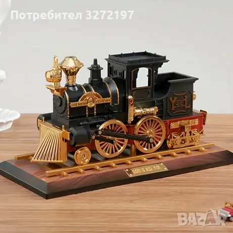 Винтидж Музикална Кутия-Ретро Парен Локомотив
