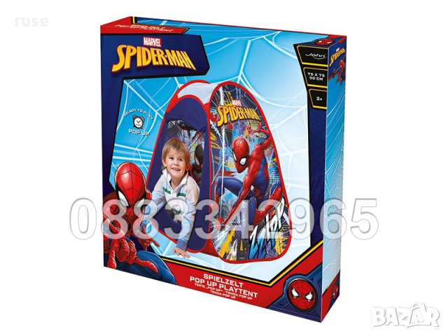 НОВИ! JOHN Палатка за игра - POP UP - Spiderman - Спайдърмен, снимка 6 - Играчки за стая - 34777370