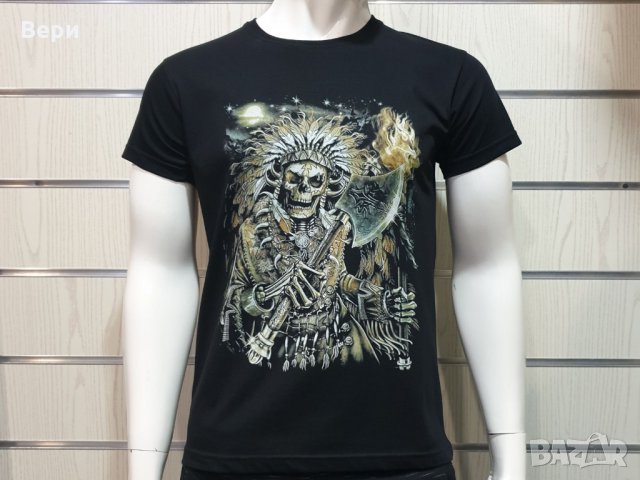 Нова мъжка тениска с дигитален печат, Викинг серия, Скелет с брадва, снимка 13 - Тениски - 29050833