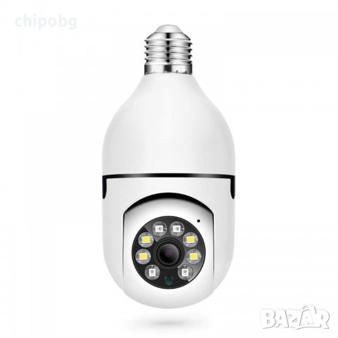 Смарт охранителна камера PST-F1-3MP, 3.0Mp, PTZ, За фасунга E27, Wi-Fi, Tuya Smart, Бял, снимка 2 - IP камери - 38444442