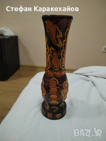 Ваза, дърворезба , снимка 2 - Декорация за дома - 53576639