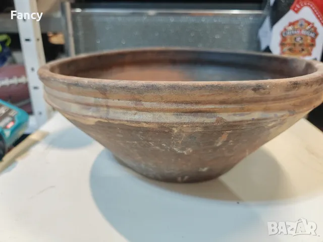 Стара голяма керамична купа 37/14 см, снимка 2 - Антикварни и старинни предмети - 47720442