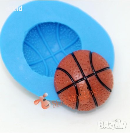 Малка Баскетболна топка силиконов молд форма декорация украса фондан торта мъфини и др, снимка 1 - Форми - 26477945
