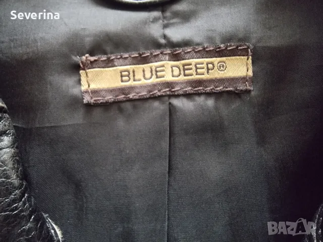  Blue Deep*Естествена кожа яке, снимка 5 - Якета - 48136437