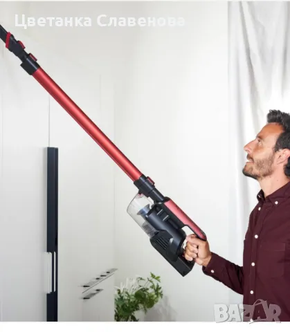 Ръчна прахосмукачка Taurus Crossback All-Over, LED, 2 Perri, ECO/TURBO, 45 мин., 600 ml, Червена, снимка 4 - Прахосмукачки - 49131956