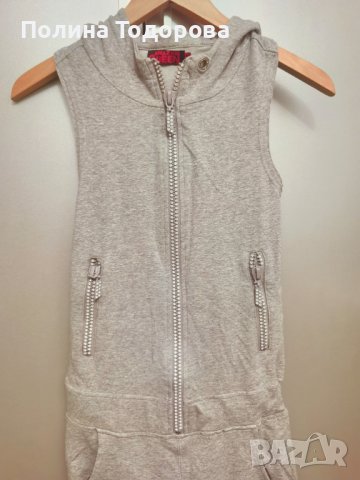 Сив спортно-елегантен гащеризон по тялото Amazing Queen, размер XS , снимка 1