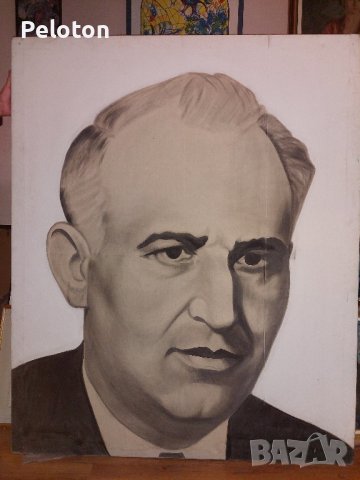 портрет на другаря  Тодор Живков, размер 150/130см , снимка 3 - Картини - 44098781