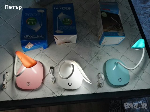 Нощна лампа LED, лед сгъваема настолна лампа, димируема лампа за детска стая, лампа за четене, снимка 4 - Настолни лампи - 38464257