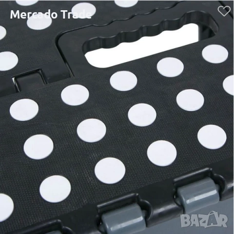 Сгъваема табуретка Mercado Trade, Пластмаса, Черен-Сив, снимка 3 - Други стоки за дома - 53515284