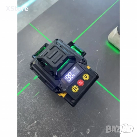 Самонивелиращ Лазерен Нивелир 4D с 16 Линии, Зелен Лазер, Тринога и Куфар, снимка 11 - Друга електроника - 52568646