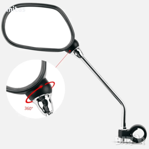 Универсален комплект странични огледала за велосипед, 100 x 65mm, 360°, снимка 7 - Аксесоари за велосипеди - 51773181