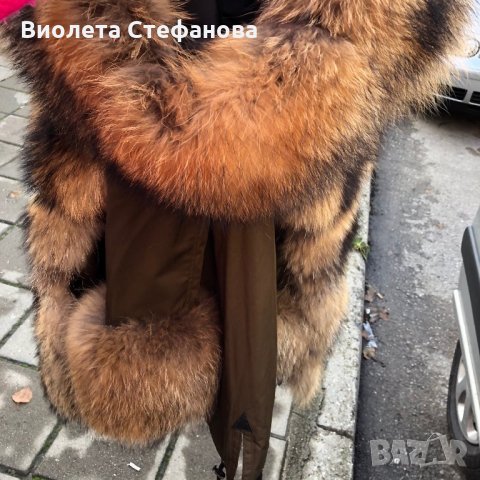 парка естествена лисица ракун косъм, снимка 8 - Палта, манта - 27196014