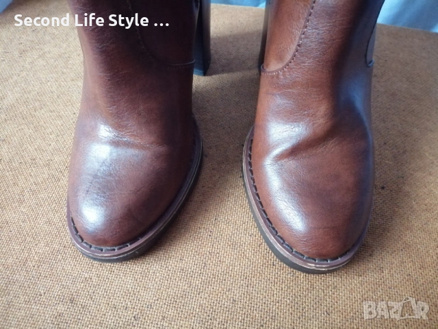 №36 Bata дамски боти естествена кожа, снимка 5 - Дамски боти - 53338541