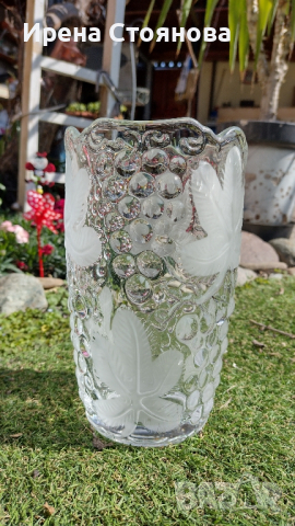 Кристална ваза и фруктиера , снимка 6 - Вази - 44906595