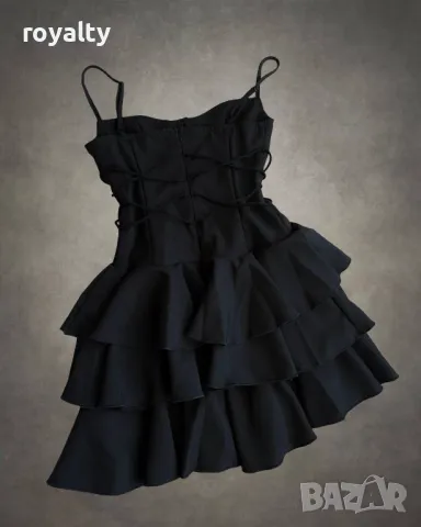 Къса черна дамска рокля , снимка 3 - Рокли - 49045764