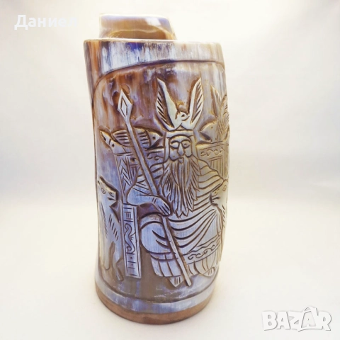 Чаша от естествен рог, тип "Викинг", снимка 14 - Подаръци за мъже - 43051940