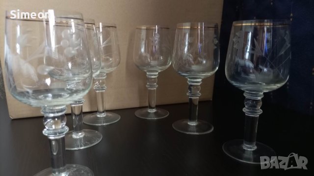 Кристален сервиз за вино - 6 броя