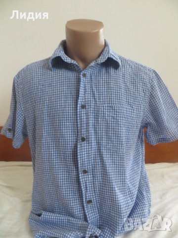 Мъжка риза с къс ръкав от лен Dressmann