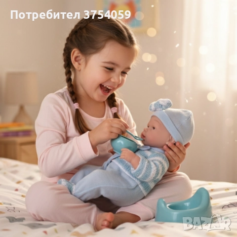 Реалистично бебе с аксесоари - 39см, снимка 2 - Кукли - 52348667
