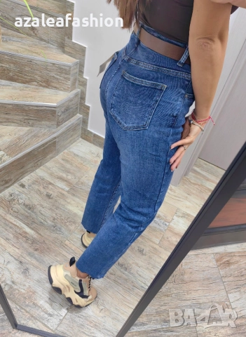 Дънки с прав крачол и колан, снимка 3 - Дънки - 52704958