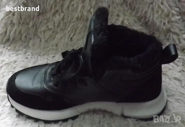 Дамски топли кецове от изкуствена кожа, с връзки, код 92/39, снимка 5 - Маратонки - 49123653