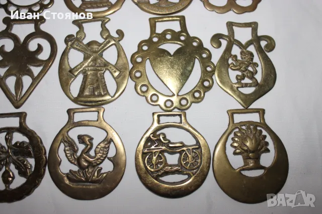 29 английски месингови медальони за коне, снимка 7 - Антикварни и старинни предмети - 49171544