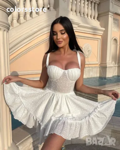 Дамска дантелена рокля, снимка 3 - Рокли - 49364788