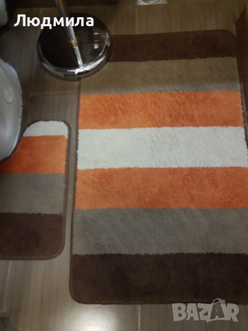 Килим за баня,комплект-оранж 3части., снимка 3 - Килими - 39046526