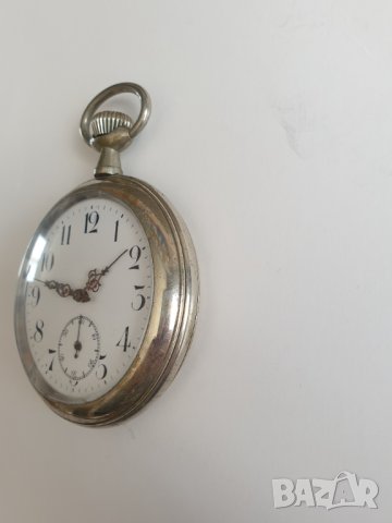  Голям джобен часовник с два капака -68мм, снимка 9 - Антикварни и старинни предмети - 40538107