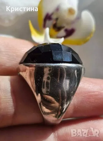 Красив сребърен пръстен с Аметист, снимка 4 - Пръстени - 49458685