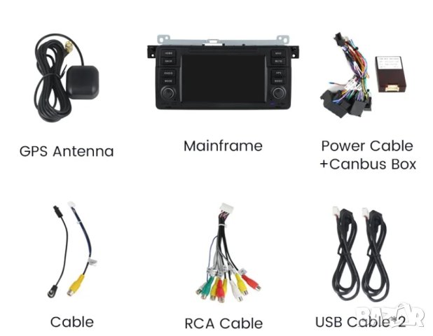 Мултимедия, за BMW E46, 3, Двоен дин, M3, Навигация, плеър, екран Android, 316i, 318, 320, 325, 335, снимка 13 - Аксесоари и консумативи - 43452055