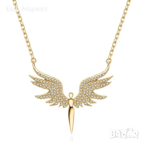 Нежно дамско колие с висулка феникс с камъни /, снимка 7 - Колиета, медальони, синджири - 49101110