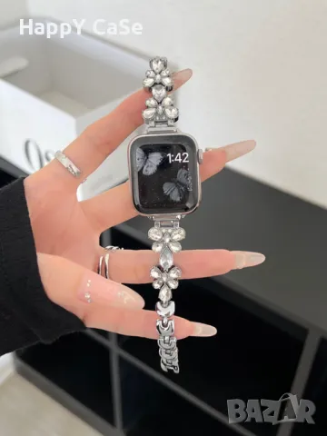 DIAMOND BUTTERFLY Каишка верижка за Huawei Watch/Samsung/Apple iWatch/Xiaomi/Garmin/Amazfit, снимка 10 - Каишки за часовници - 49236504