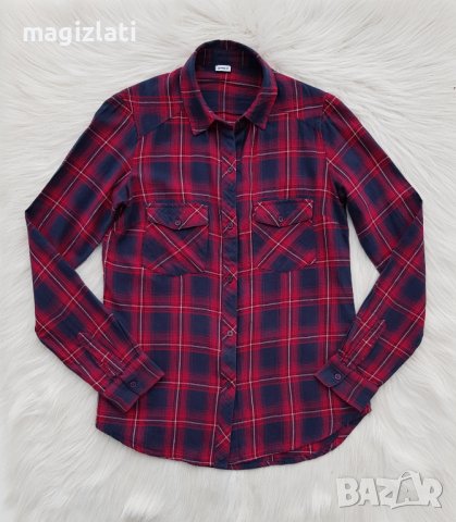 Дамска карирана риза XS-S, снимка 4 - Ризи - 43294604