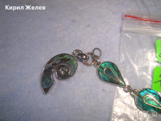 МОДНА СРЕБРИСТА със СЕДЕФЕН ЕФЕКТ УКРАСА НЕЖНА АРТ ГРИВНА 10885, снимка 2 - Гривни - 37065704