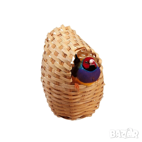 Бамбуково гнездо за канарчета, амадинки и финки. Гнездо за екзотични птички , снимка 3 - За птици - 52223297