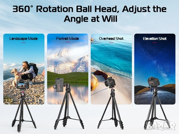 ULANZI TT51 Компактен Трипод за Мобилни Устройства и Камери, снимка 12 - Чанти, стативи, аксесоари - 52230848