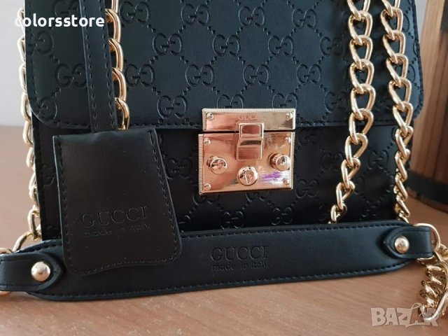 Луксозна Черна чанта Г-чи код ST96, снимка 3 - Чанти - 35885019