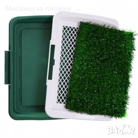 Кучешка тоалетна с изкуствена трева и решетка за кучета, котки - КОД 2206, снимка 3 - За кучета - 28544700