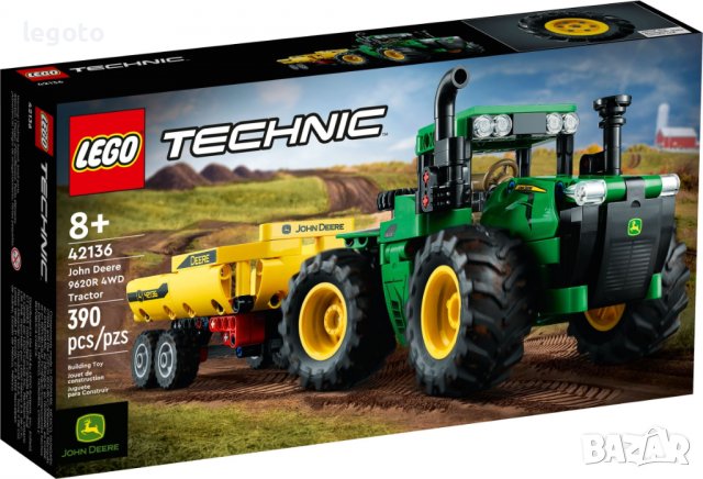 НОВО ЛЕГО 42136- Техник - Трактор John Deere 9620R 4WD LEGO 42136  TECHNIK - John Deere 9620R 4WD Tr