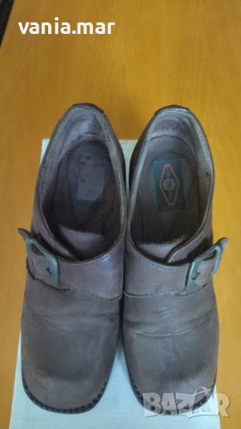 Модерни обувки лоуфъри от естествена кожа набук, номер 36, снимка 2 - Дамски обувки на ток - 37619492