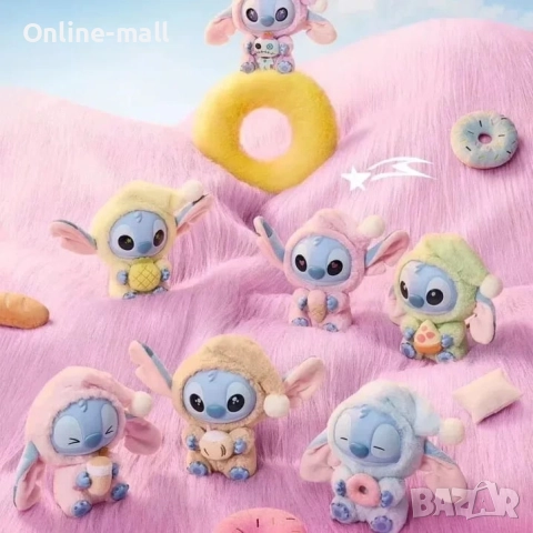 Комплект 6 броя Labubu играчка Стич – Плюшен ключодържател 18см (различни видове), снимка 7 - Плюшени играчки - 51443262