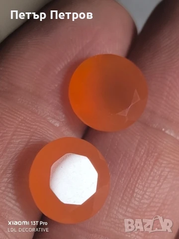карнеол- чифт- 2 бр.- 9.97 ct, снимка 1