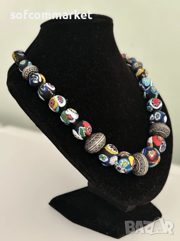 Колие/ огърлица Мурано, снимка 2 - Колиета, медальони, синджири - 52723065